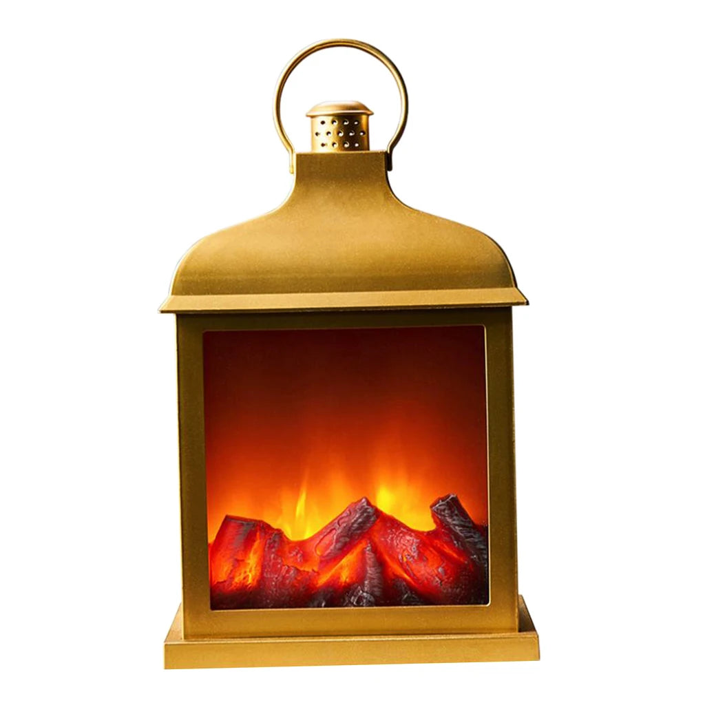 LED Simulated Flame Fireplace Lamp – Retro Decorative Light
