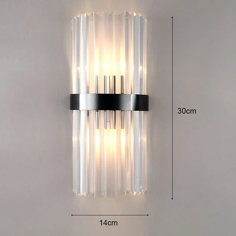 Luxury Gold Wall Lamp – Modern LED Sconce with Crystal Touch