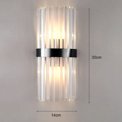 Luxury Gold Wall Lamp – Modern LED Sconce with Crystal Touch