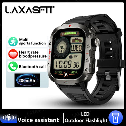 LAXASFIT 2024 Smartwatch with Bluetooth Call & Health Monitoring
